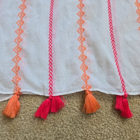 NWOT Vineyard Vines Lightweight Cotton Summer Scarf with Tassles - Picture 8 of 10